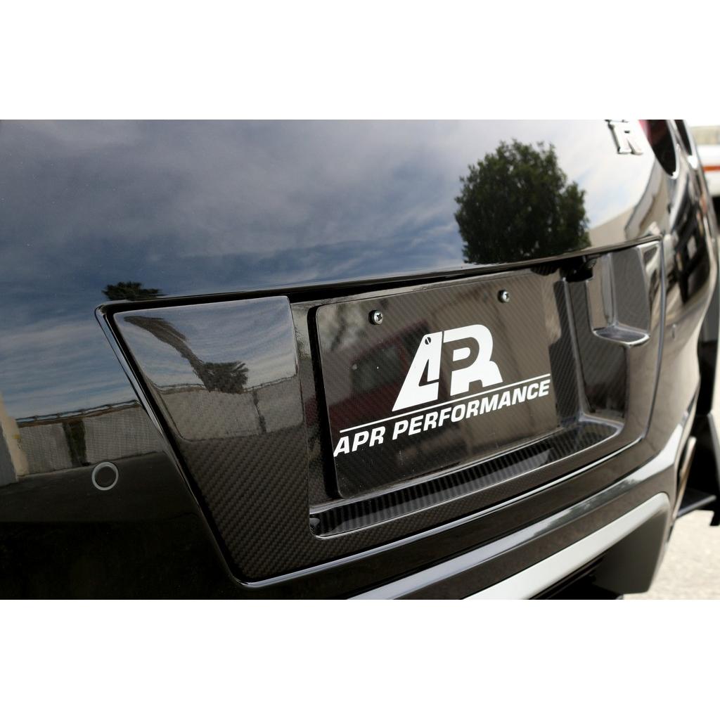 APR Performance Carbon Fiber Trunk License Plate Frame Backing - Nissan GT-R R35 (2017+)
