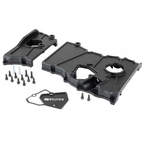 Skunk2 Racing Billet Aluminum Black Anodized Timing Chain Cover Kit - Honda K24A Engines