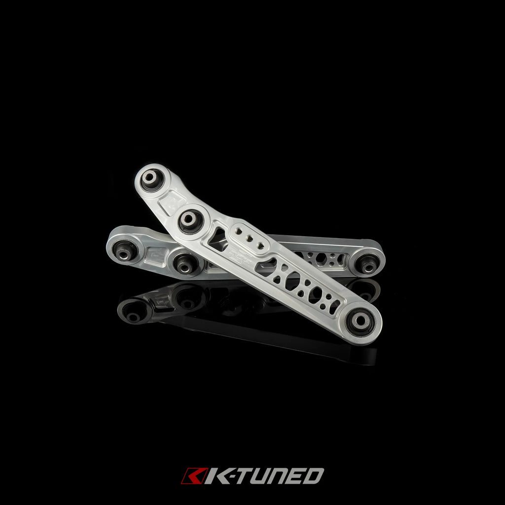 K-Tuned Grey Adjustable Rear Lower Control Arms LCA w/ Rubber Bushings - Acura Integra DC2 (1990-2001)