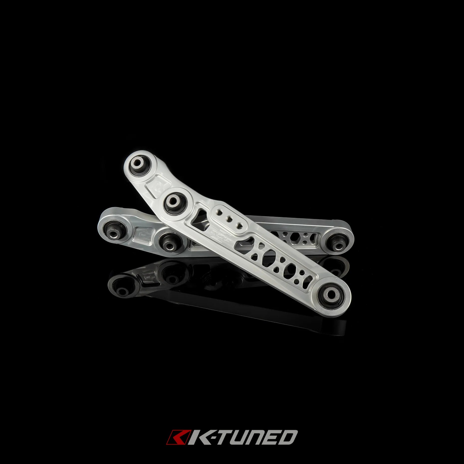 K-Tuned Grey Adjustable Rear Lower Control Arms LCA w/ Rubber Bushings - Acura Integra DC2 (1990-2001)
