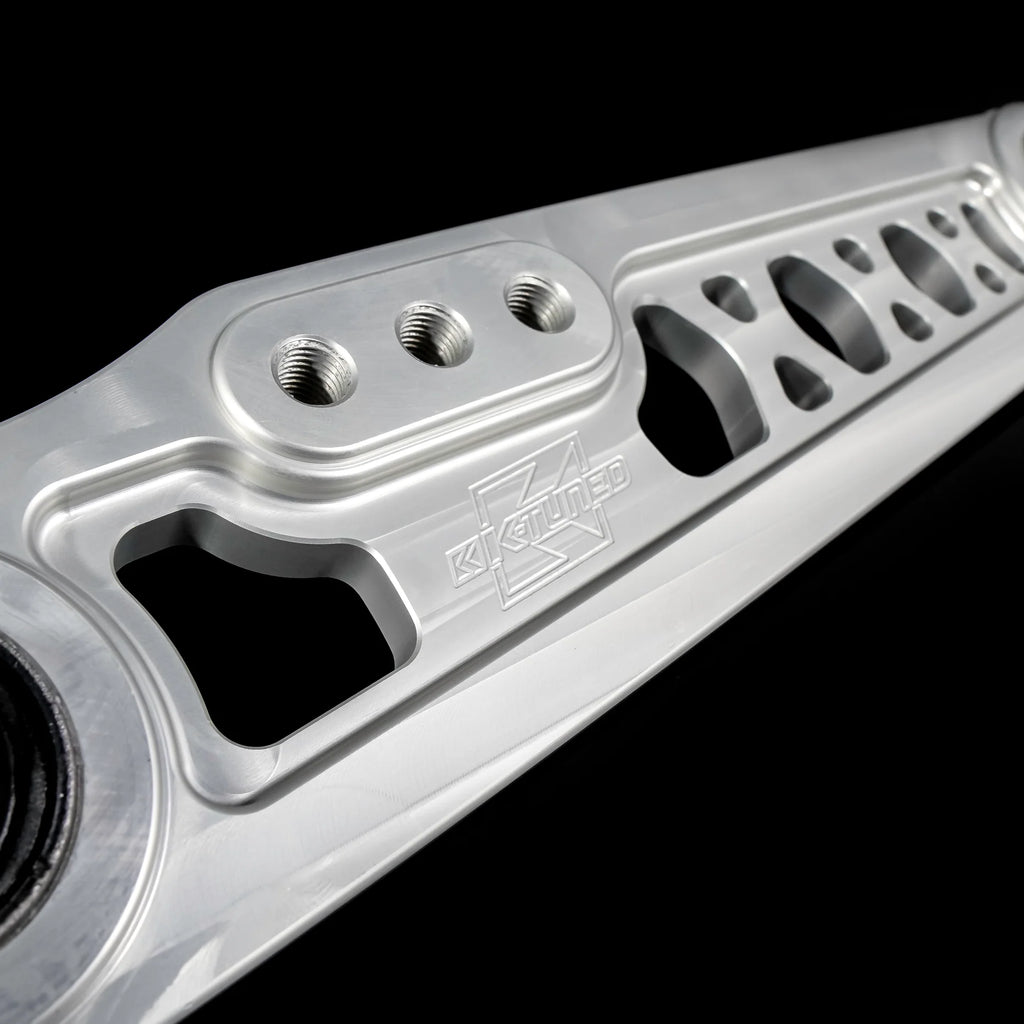 K-Tuned Grey Adjustable Rear Lower Control Arms LCA w/ Rubber Bushings - Acura Integra DC2 (1990-2001)