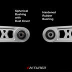 K-Tuned Grey Adjustable Rear Lower Control Arms LCA w/ Rubber Bushings - Acura Integra DC2 (1990-2001)