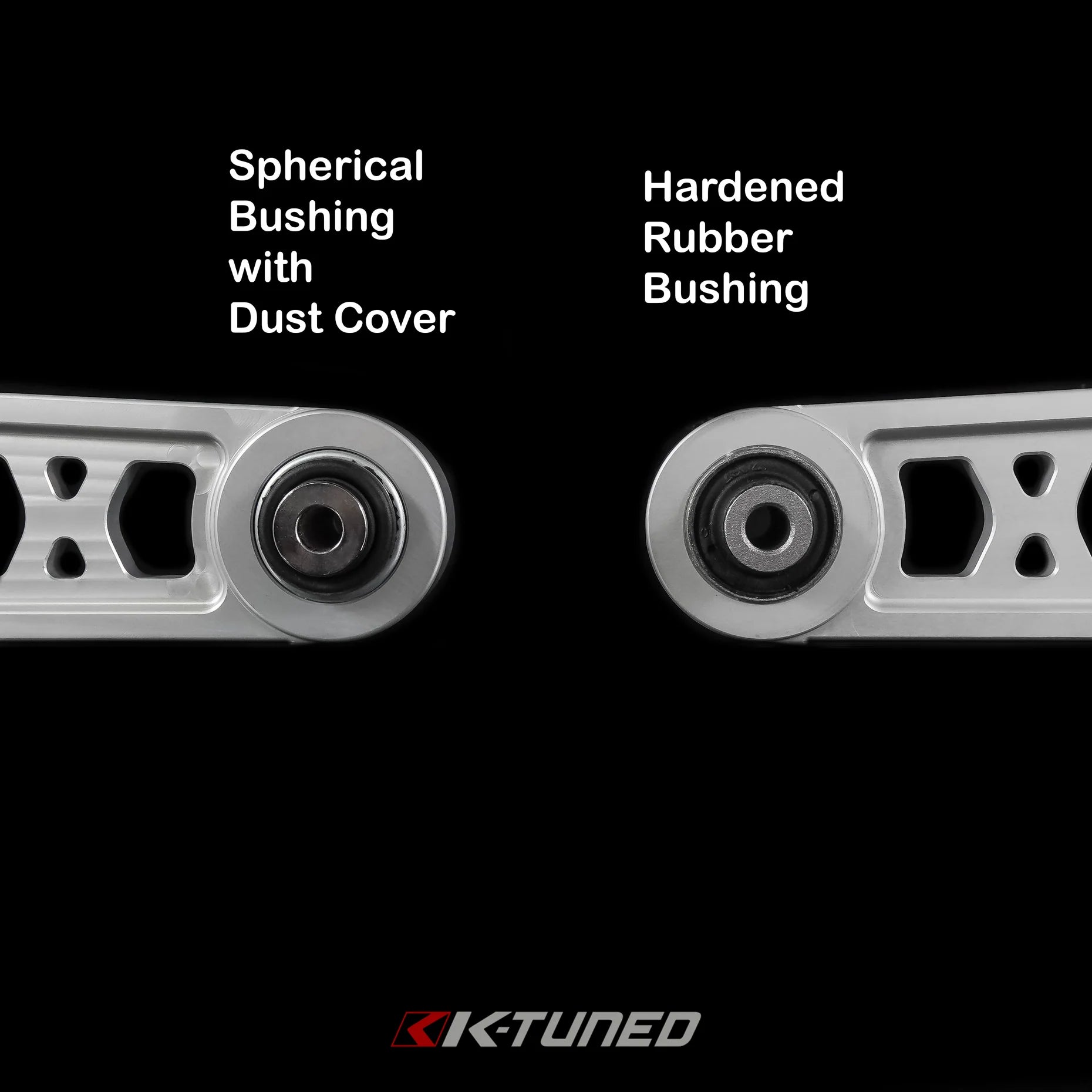 K-Tuned Grey Adjustable Rear Lower Control Arms LCA w/ Rubber Bushings - Acura Integra DC2 (1990-2001)