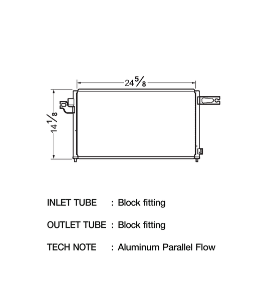 CSF Aluminum Parallel Flow Condensor - Acura RSX & Type S Manual Transmission (2002-2006)