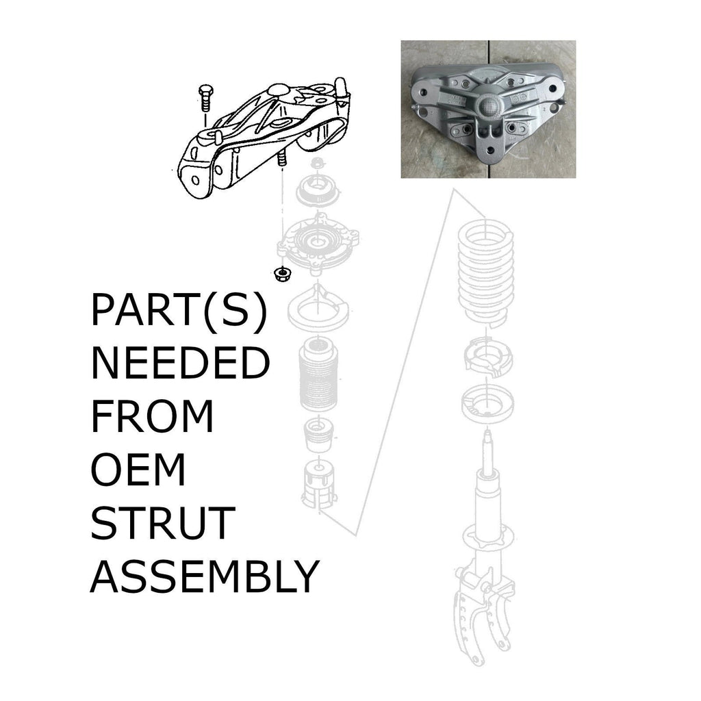Godspeed Project MARS-6055-B Audi Q7 front top-mount detail