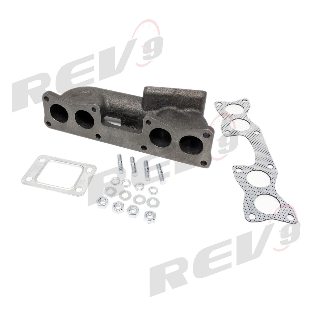 Rev9 Power Top Mount T3 Cast Manifold - Nissan S13 240SX KA24E