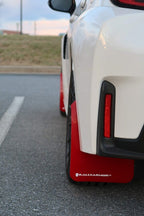 Rally Armor UR Red w/ White Logo Mud Flaps Set of 4 for Toyota GR Corolla Hatch (2023+)