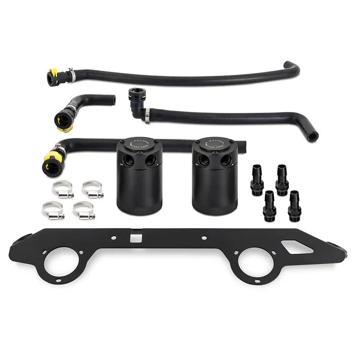 Mishimoto Baffled Oil Catch Can System - Black - Ford Bronco 2.7L (2023+)