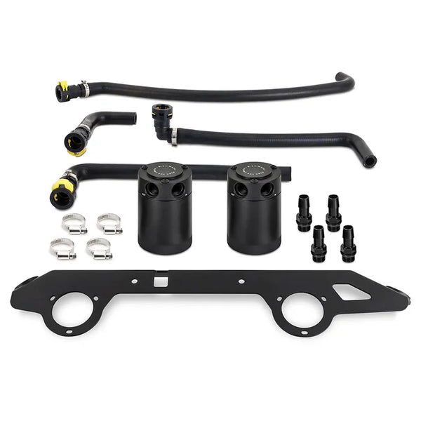 Mishimoto Baffled Oil Catch Can System - Black - Ford Bronco 2.7L (2023+)
