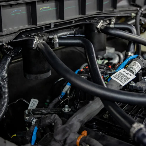 Mishimoto Baffled Oil Catch Can System - Black - Ford Bronco 2.7L (2023+)