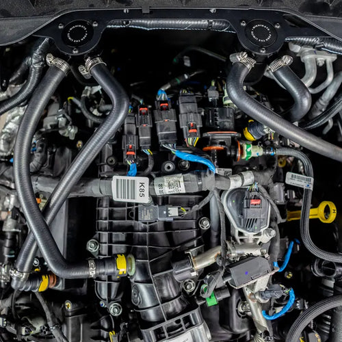 Mishimoto Baffled Oil Catch Can System - Black - Ford Bronco 2.7L (2023+)