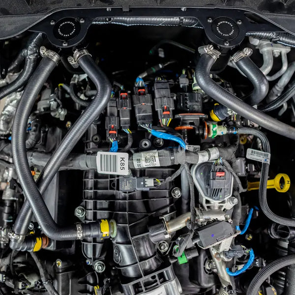 Mishimoto Baffled Oil Catch Can System - Black - Ford Bronco 2.7L (2023+)