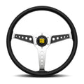 MOMO California 360mm Steering Wheel - Black Leather