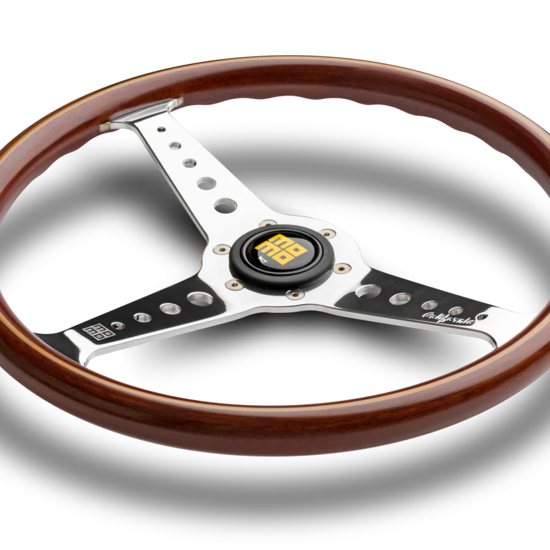 MOMO California Wood 360mm Steering Wheel - Mahogany Wood - product view 2