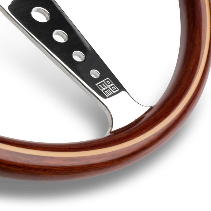 MOMO California Wood 360mm Steering Wheel - Mahogany Wood - product view 3