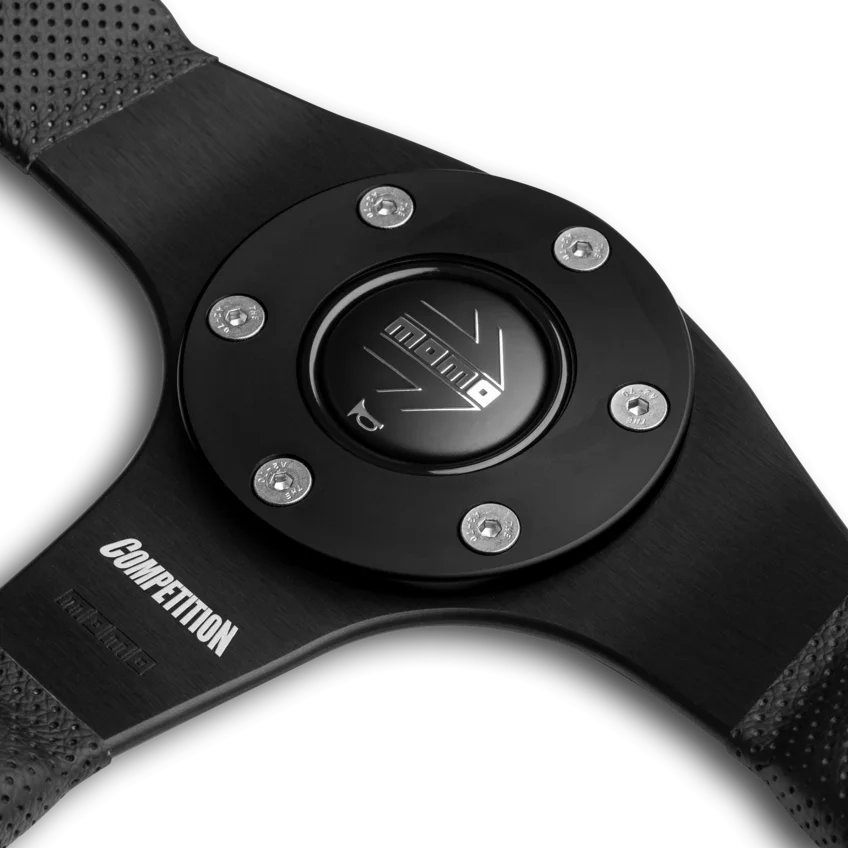 MOMO Competition 350mm Steering Wheel - Black Air Leather - product view 2