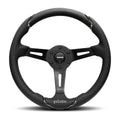 MOMO Gotham 350mm Steering Wheel - Black Leather