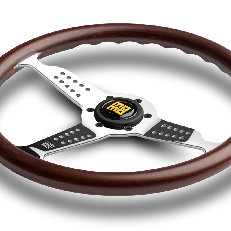 MOMO Super Grand Prix 350mm Steering Wheel - Mahogany Wood - product view 2