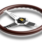 MOMO Super Grand Prix 350mm Steering Wheel - Mahogany Wood - product view 2