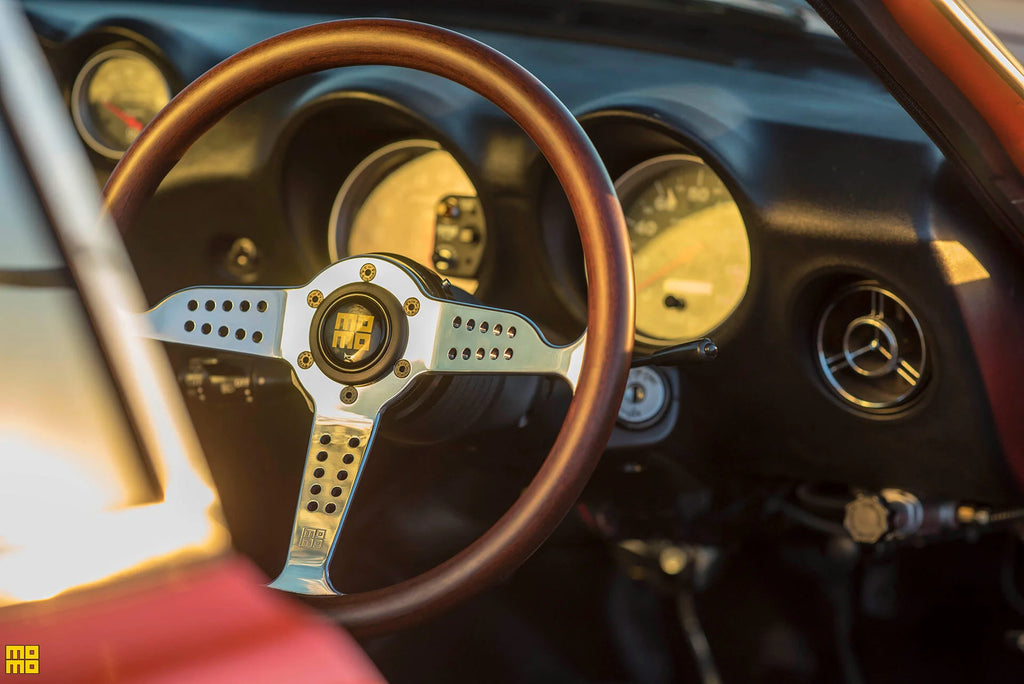 MOMO Super Grand Prix 350mm Steering Wheel - Mahogany Wood - MOMO model installation example