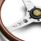 MOMO Indy 350mm Steering Wheel - Mahogany Wood - product view 3
