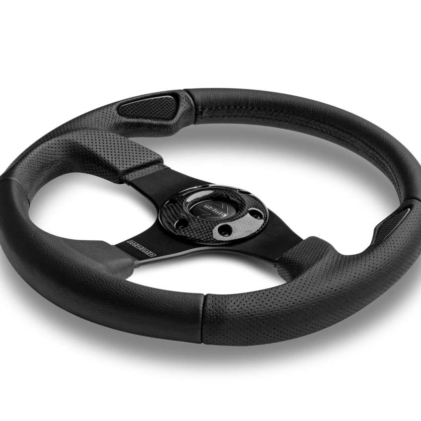 MOMO Jet 350mm Steering Wheel - Black Air Leather - product view 2
