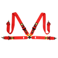 MOMO Corsa 4-Point Harness - Red, Camlock