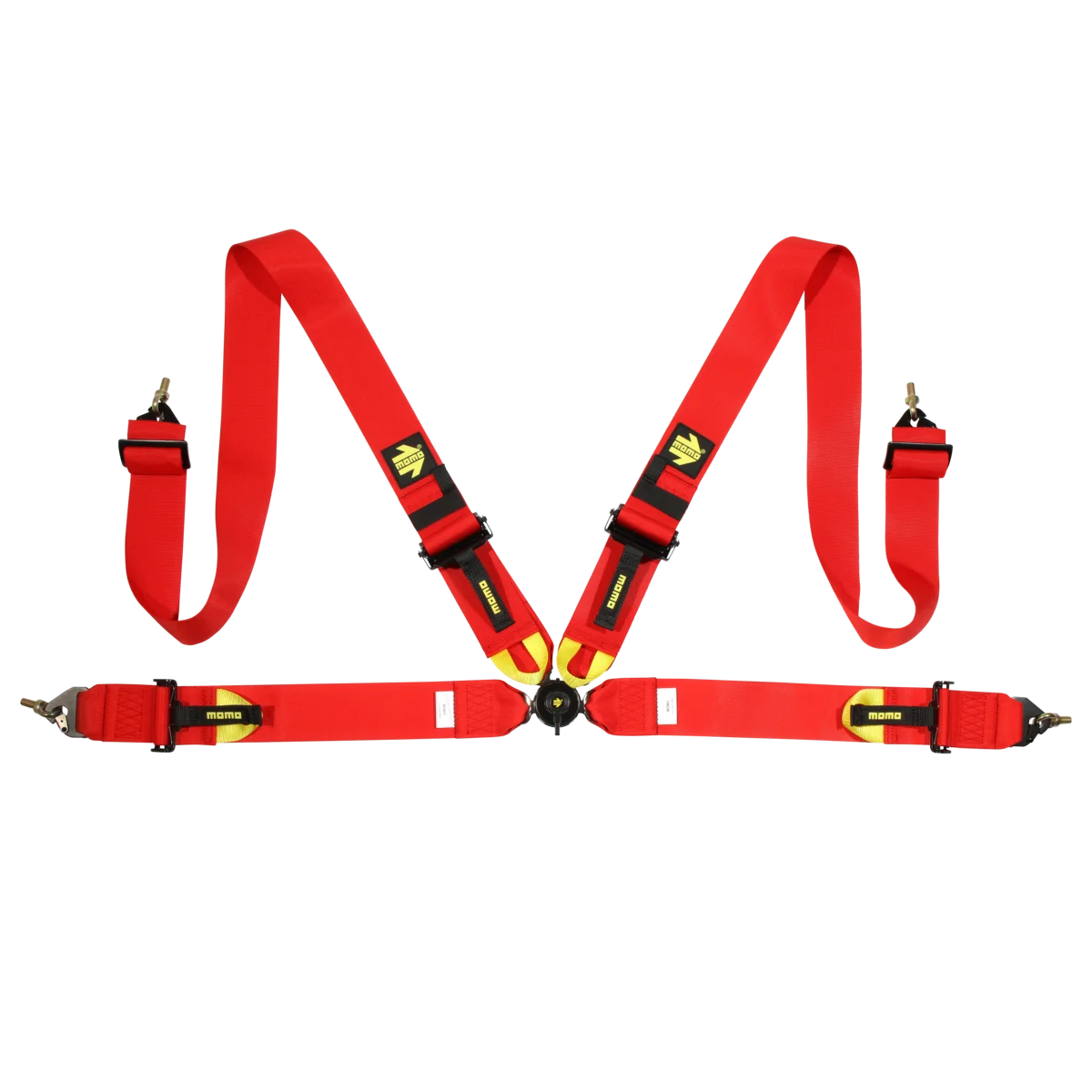 MOMO Corsa 4-Point Harness - Red, Camlock
