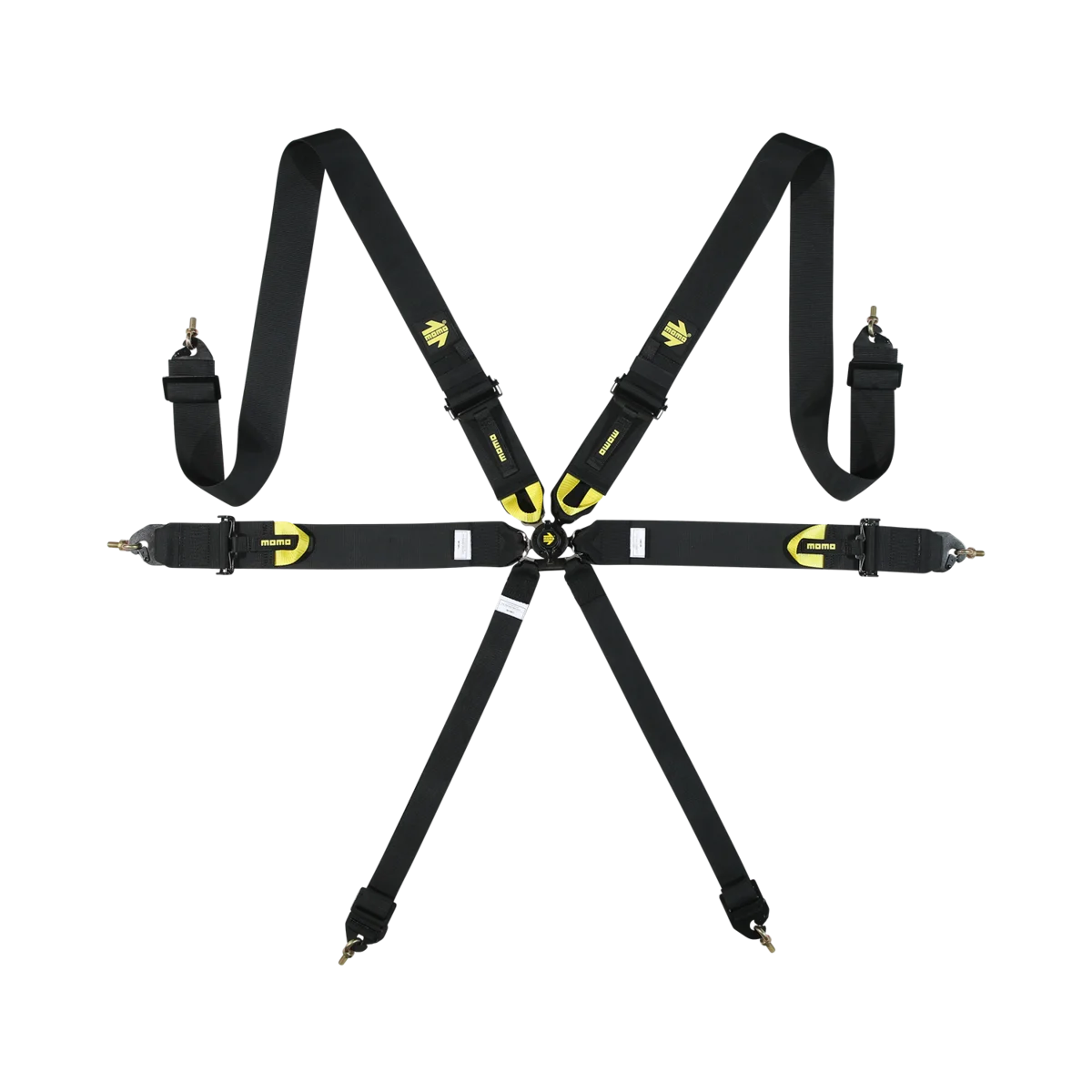 MOMO Corsa 6-Point Harness - Black, Camlock