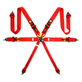 MOMO Corsa 6-Point Harness - Red, Camlock