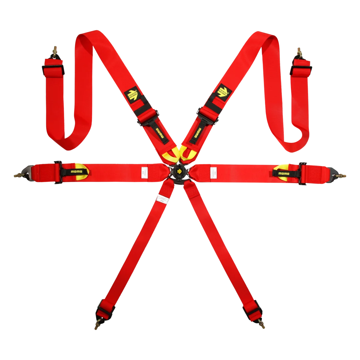 MOMO Corsa 6-Point Harness - Red, Camlock