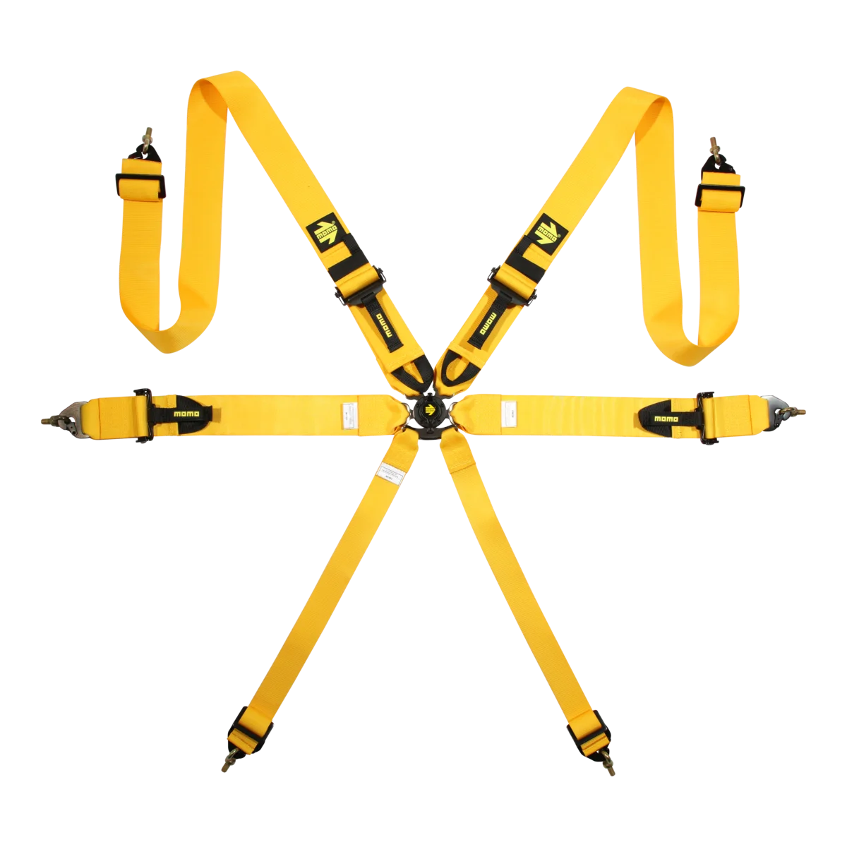 MOMO Corsa 6-Point Harness - Yellow, Camlock