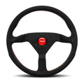 MOMO Montecarlo 320mm Steering Wheel - Premium Microfiber, Red Stitching
