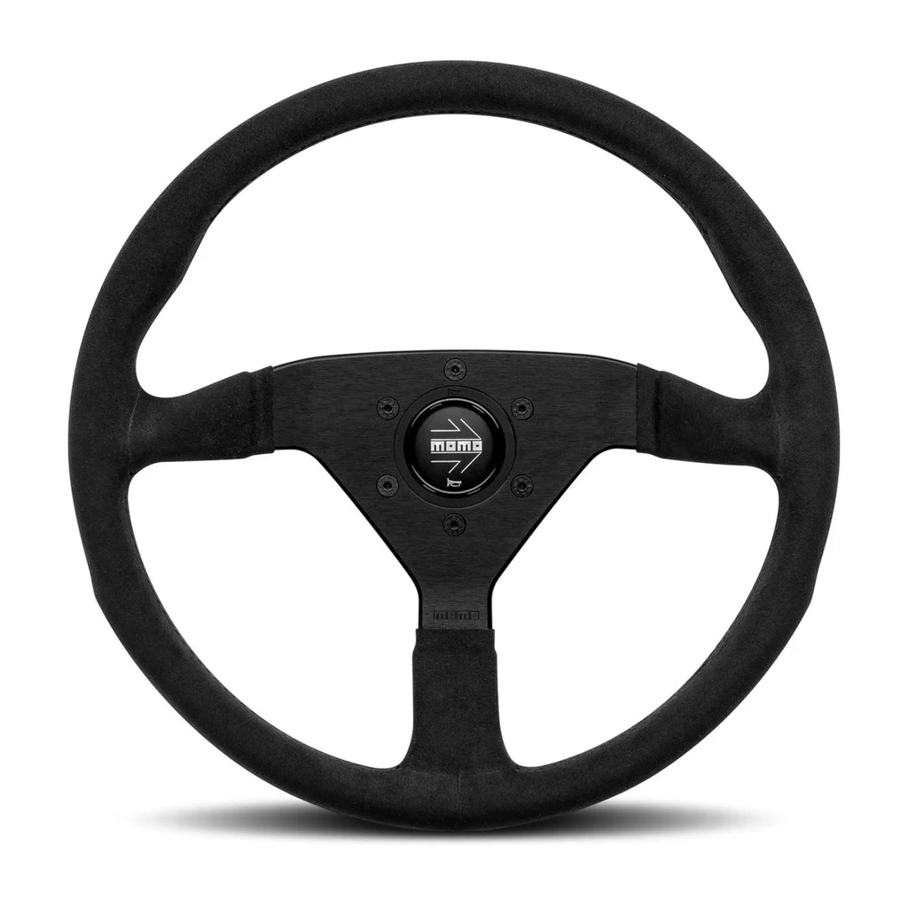 MOMO Montecarlo 350mm Steering Wheel - Premium Microfiber, Black Stitching