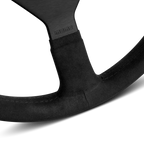 MOMO Montecarlo 350mm Steering Wheel - Premium Microfiber, Black Stitching - product view 3