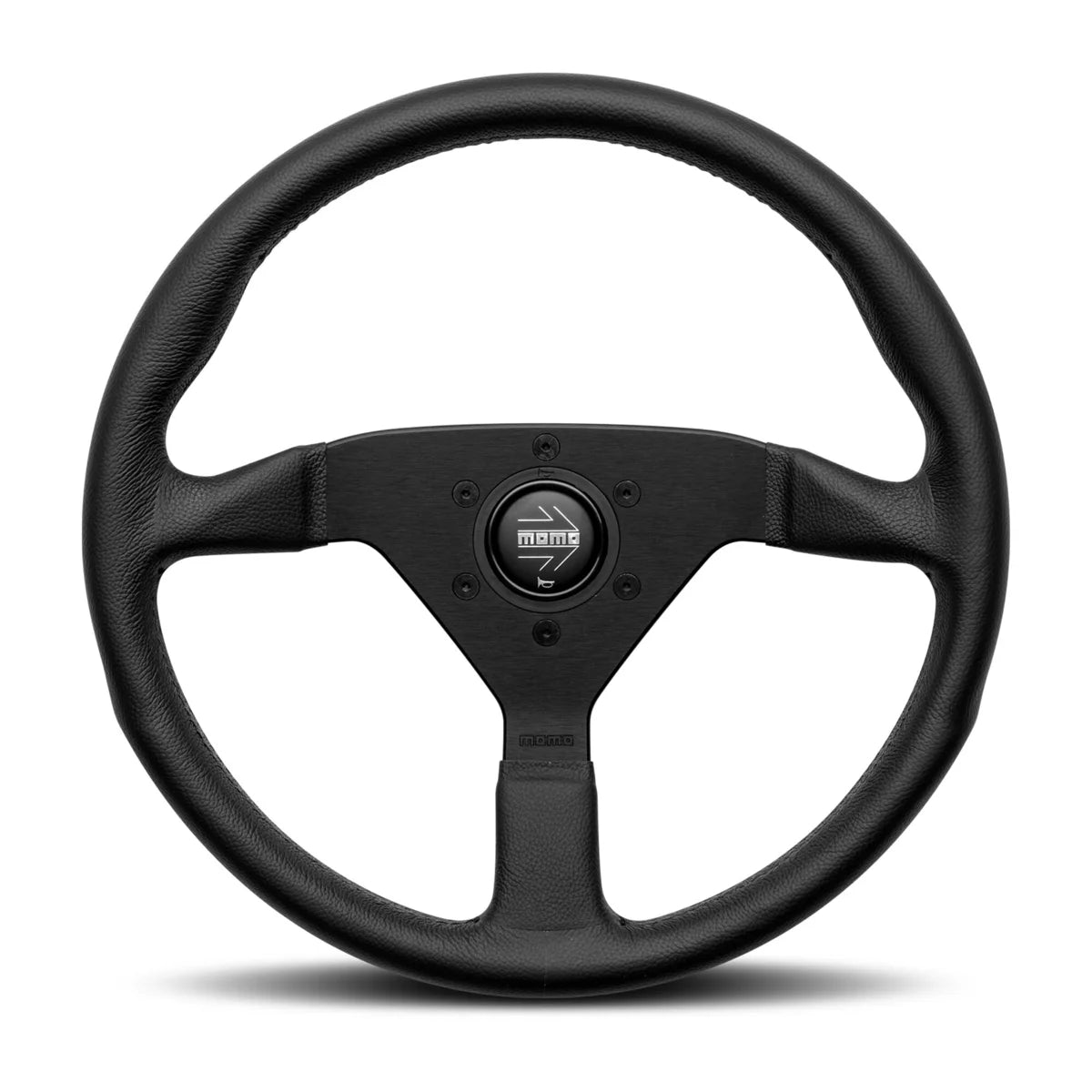 MOMO Montecarlo 350mm Steering Wheel - Black Leather, Black Stitching