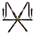 MOMO Corsa 6-Point HANS Harness - Black, Camlock