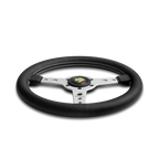 MOMO Prototipo 320mm Steering Wheel - Black Leather, Aluminum Spokes - product view 3
