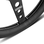 MOMO Prototipo 320mm Steering Wheel - Black Leather, Black Anodized Spokes - product view 3