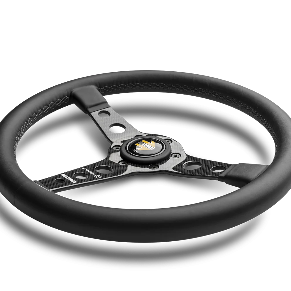 MOMO Prototipo 6C 350mm Steering Wheel - Black Leather - product view 2