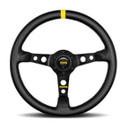 MOMO MOD. 07 350mm Steering Wheel - Black Leather