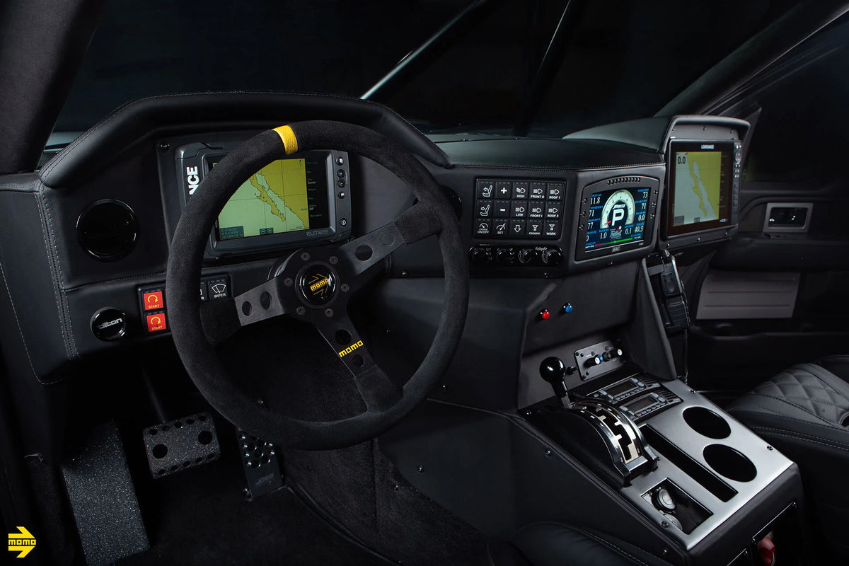 MOMO MOD. 07 350mm Steering Wheel - Black Leather - MOMO model installation example
