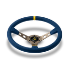 MOMO MOD. 07 Microfiber 350mm Steering Wheel - Blue Microfiber - product view 2