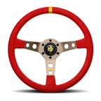 MOMO MOD. 07 Microfiber 350mm Steering Wheel - Red Microfiber