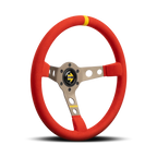 MOMO MOD. 07 Microfiber 350mm Steering Wheel - Red Microfiber - product view 2