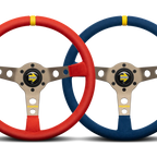 MOMO MOD. 07 Microfiber 350mm Steering Wheel - Red Microfiber - product view 5