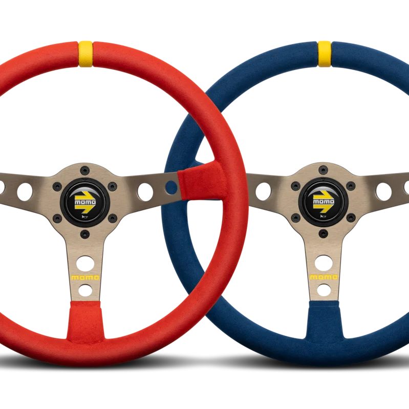 MOMO MOD. 07 Microfiber 350mm Steering Wheel - Red Microfiber - product view 5