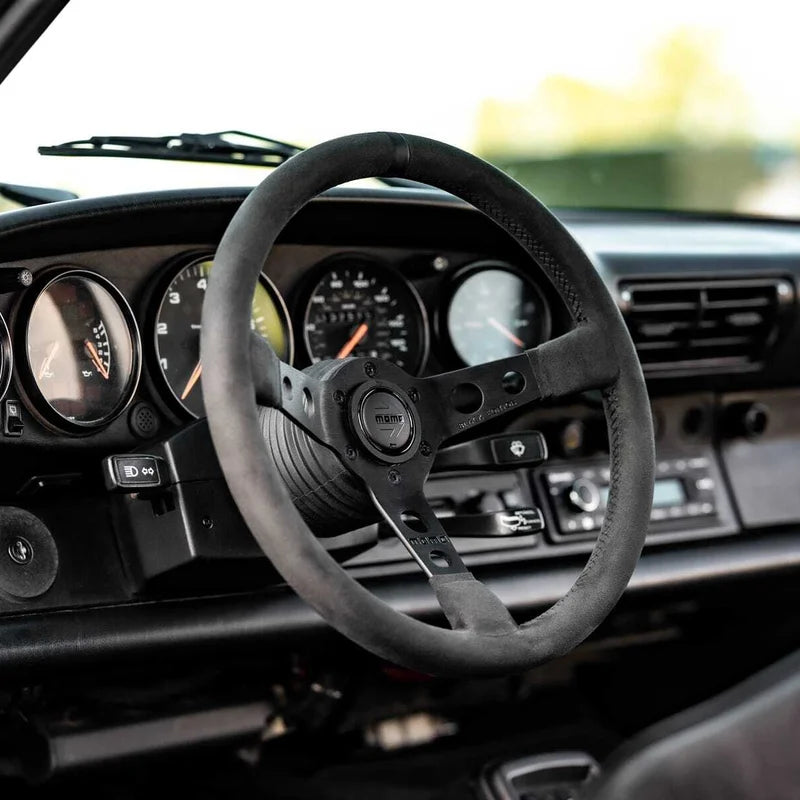 MOMO MOD. 07 350mm Steering Wheel - Black Suede - product view 2