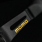 MOMO MOD. 08 330mm Steering Wheel - Black Leather, Black Anodized Spokes - product view 4