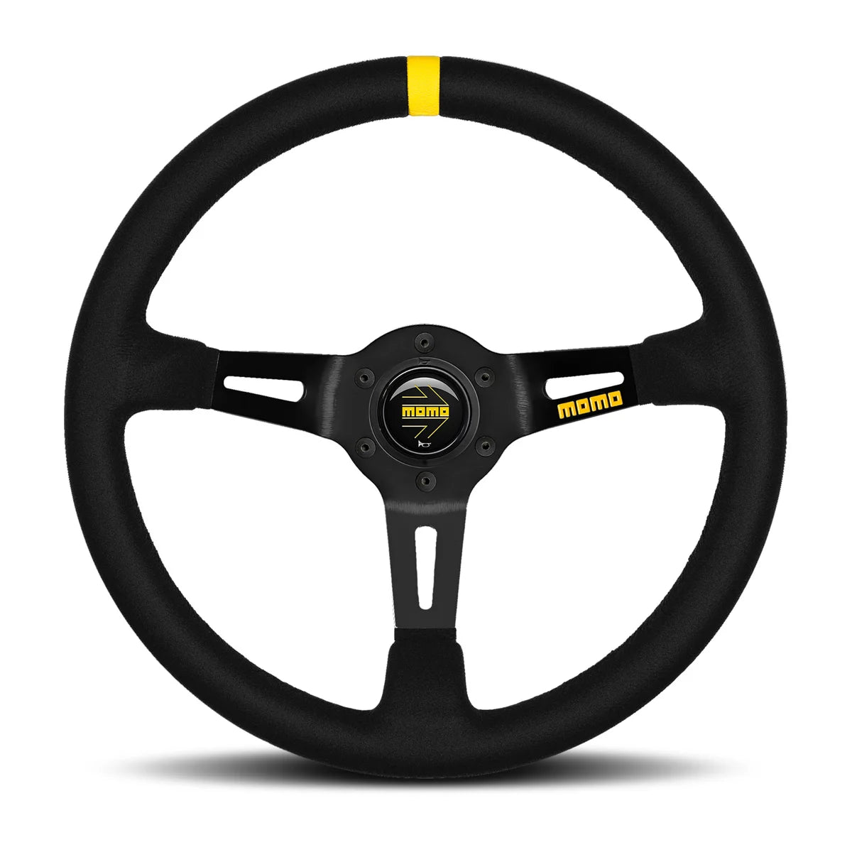 MOMO MOD. 08 350mm Steering Wheel - Black Suede